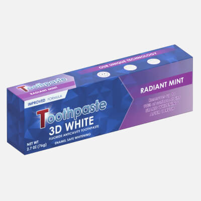 Toothpaste Box Low Poly - 3D Model by frezzy