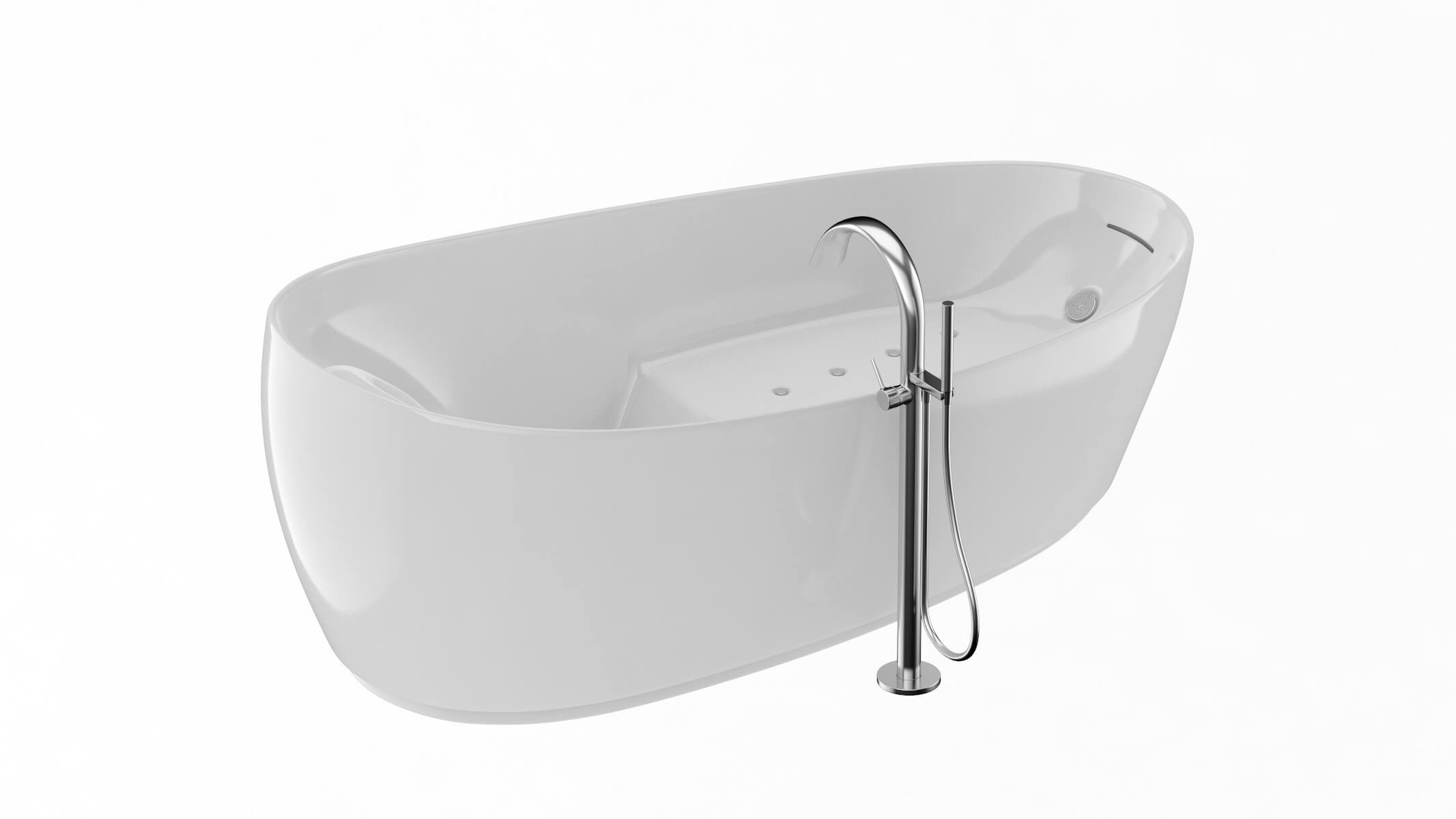 Toto Flotation Tub With Zero Dimension 3D Model by frezzy