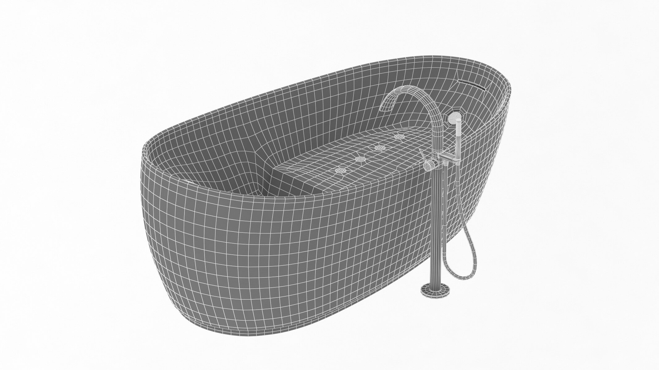 Toto Flotation Tub With Zero Dimension 3D Model by frezzy