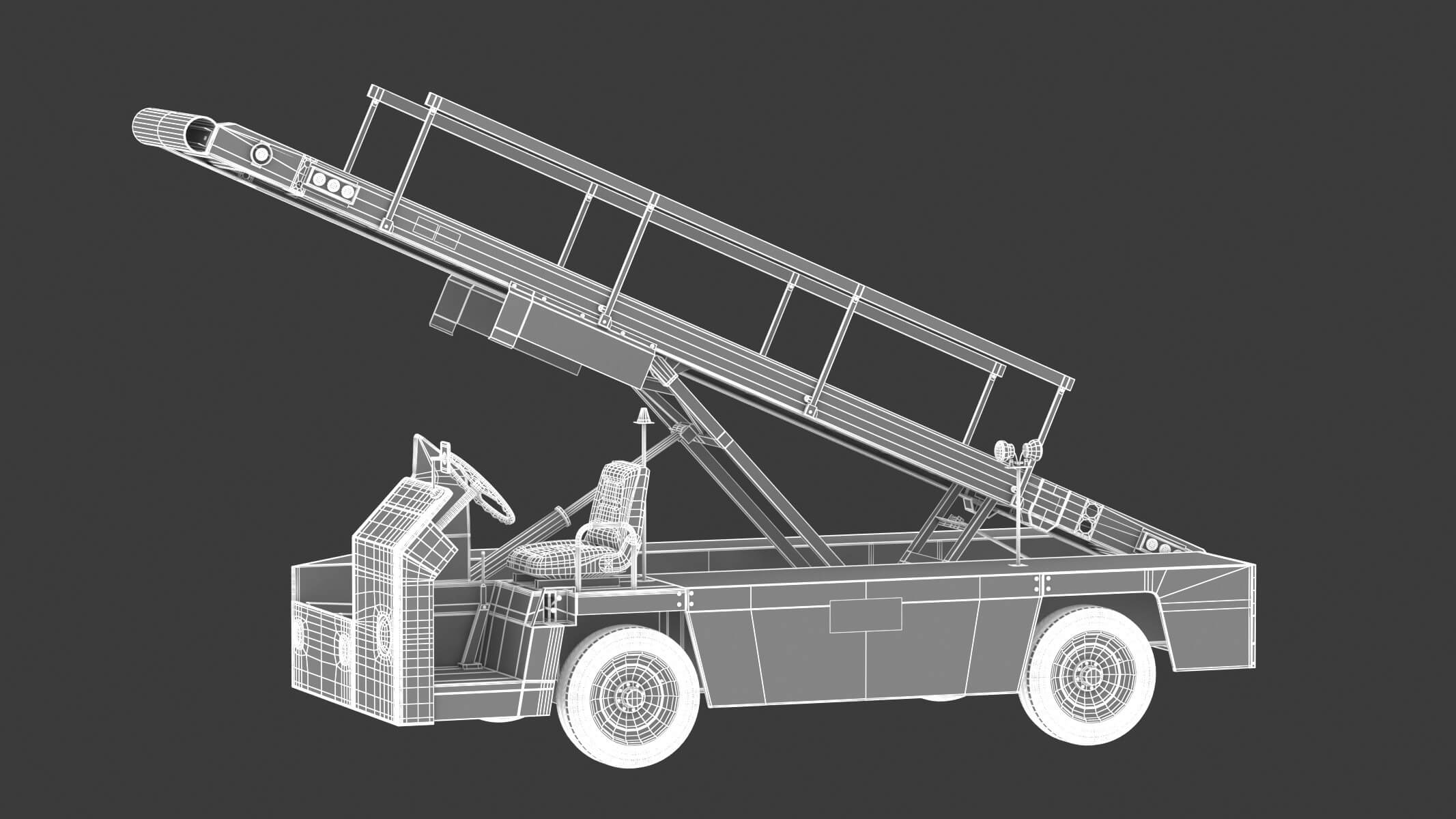 TUG 660 Belt Loader 3D Model by frezzy