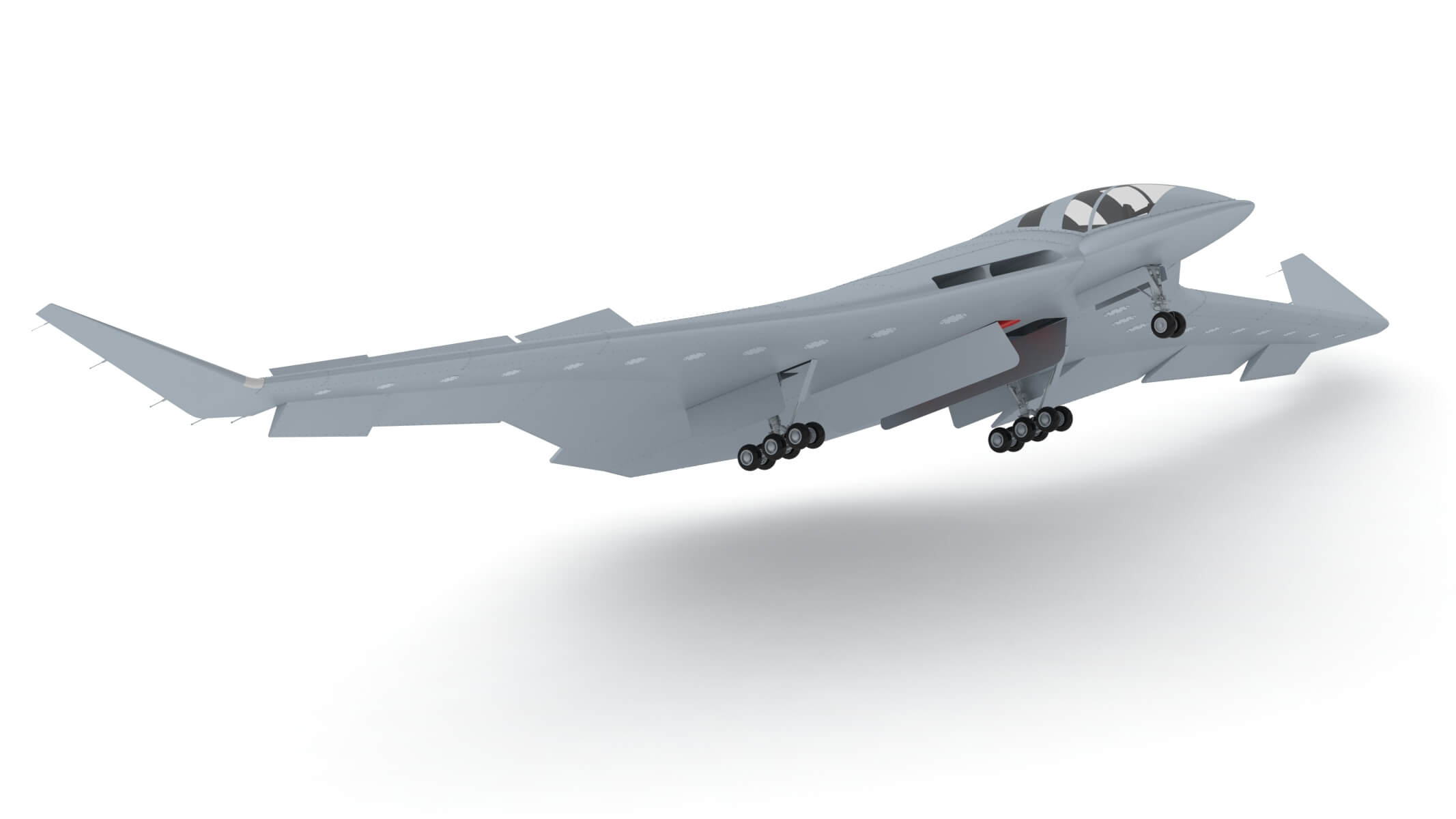 Tupolev Pak Da Stealth Aircraft Strategic Bomber - 3D Model by frezzy