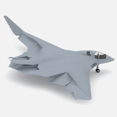 Tupolev Pak Da Stealth Aircraft Strategic Bomber - 3D Model by frezzy