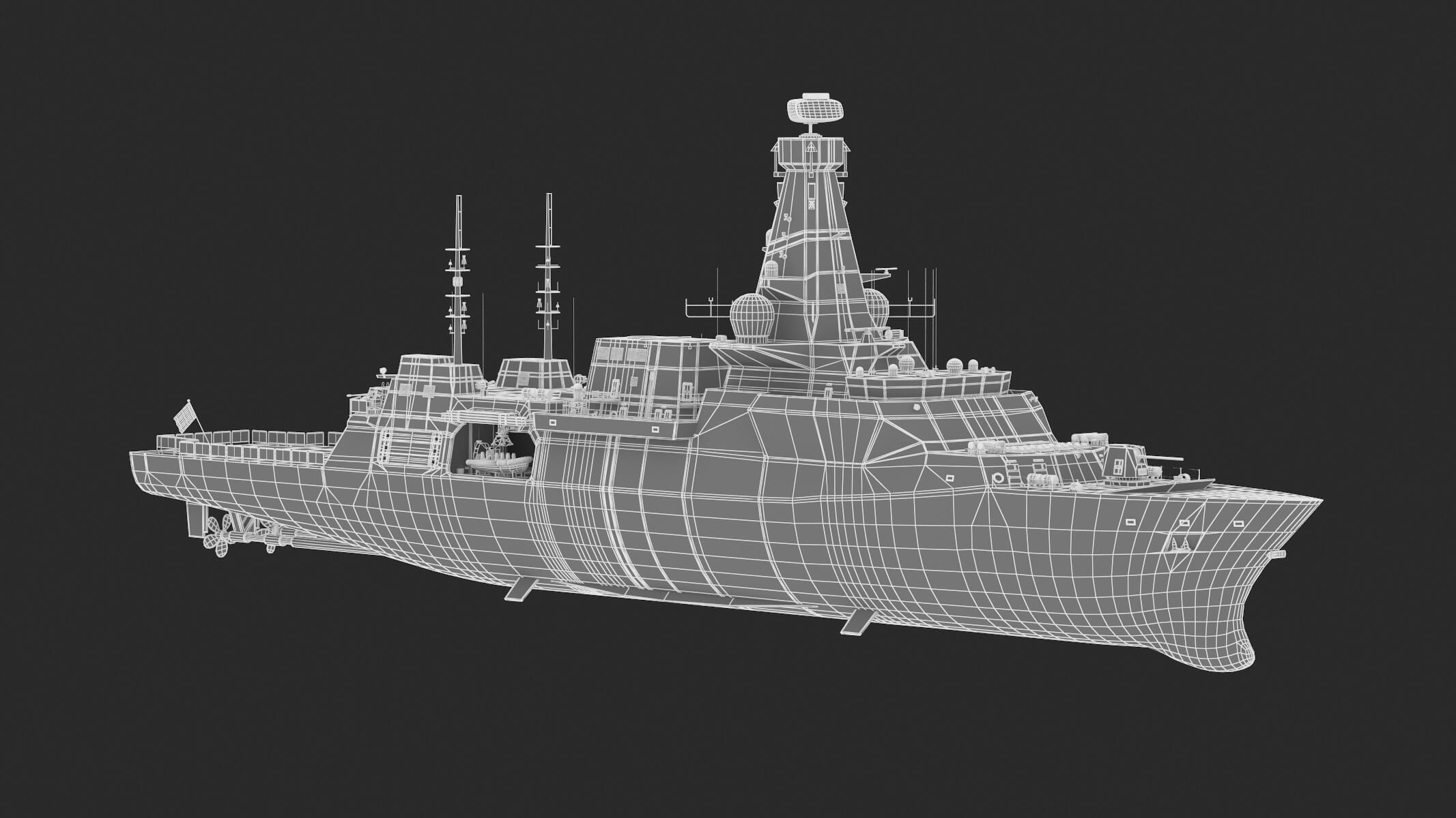Type 26 Frigate - 3D Model by frezzy