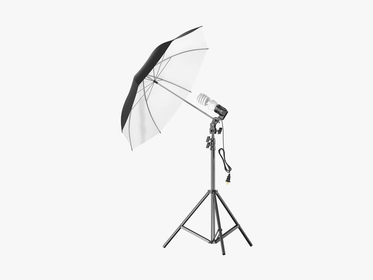 Umbrella Lighting Single Light Bulb 3D Model by frezzy