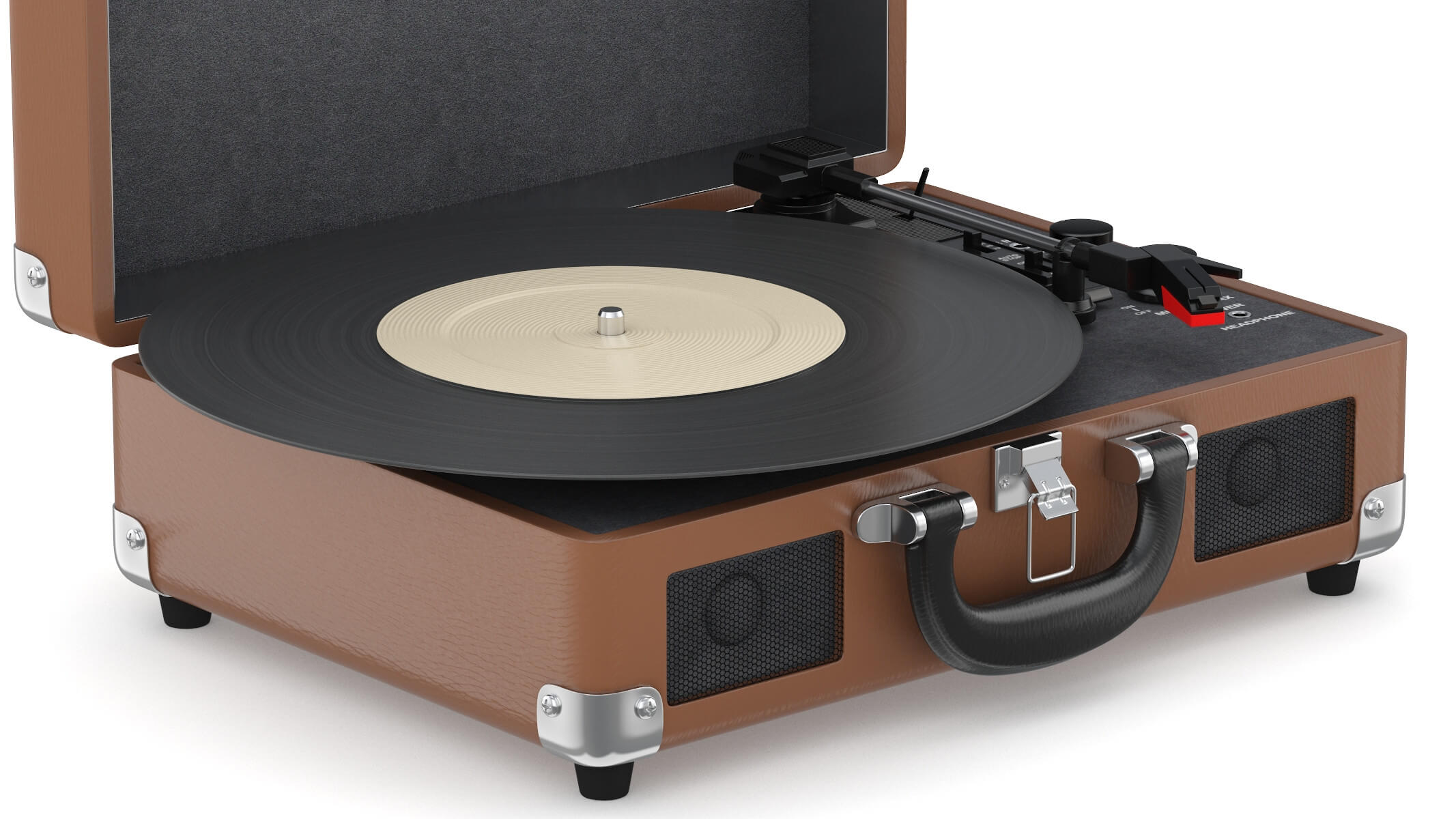 Victrola Vintage Suitcase Record Player 3D Model by frezzy