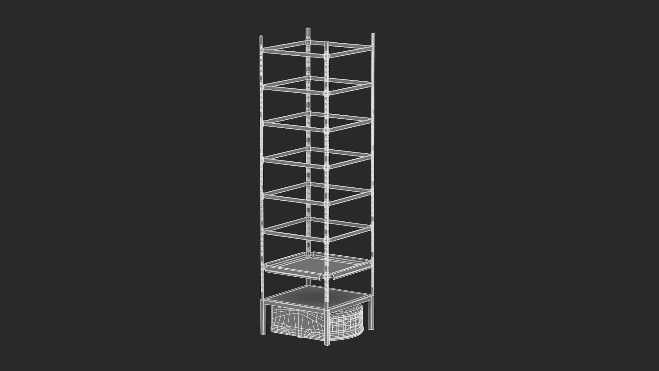 Warehouse Robot With Rack 3D Model by frezzy