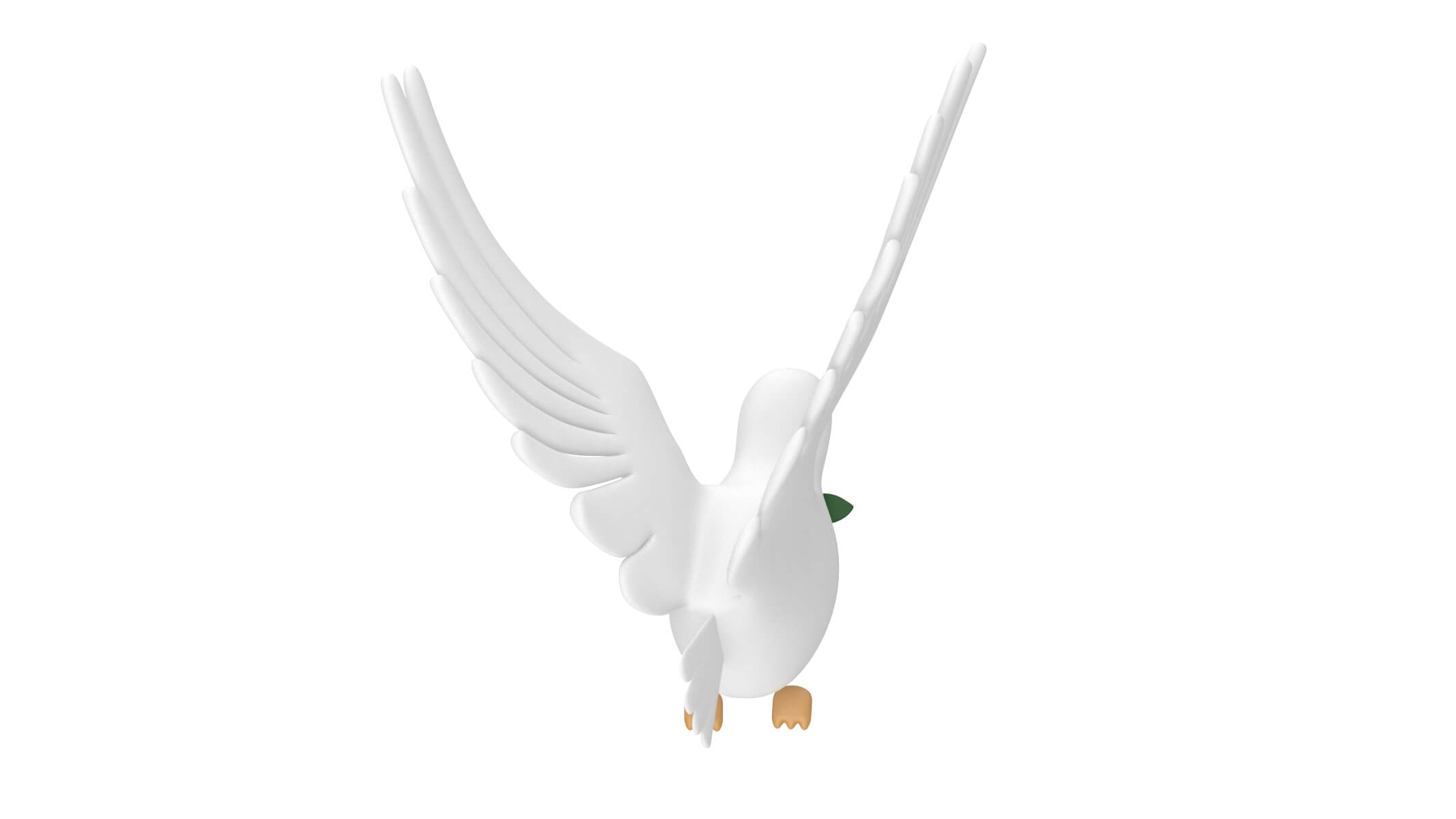 Whatsapp Dove of Peace Emoji 3D Model by frezzy