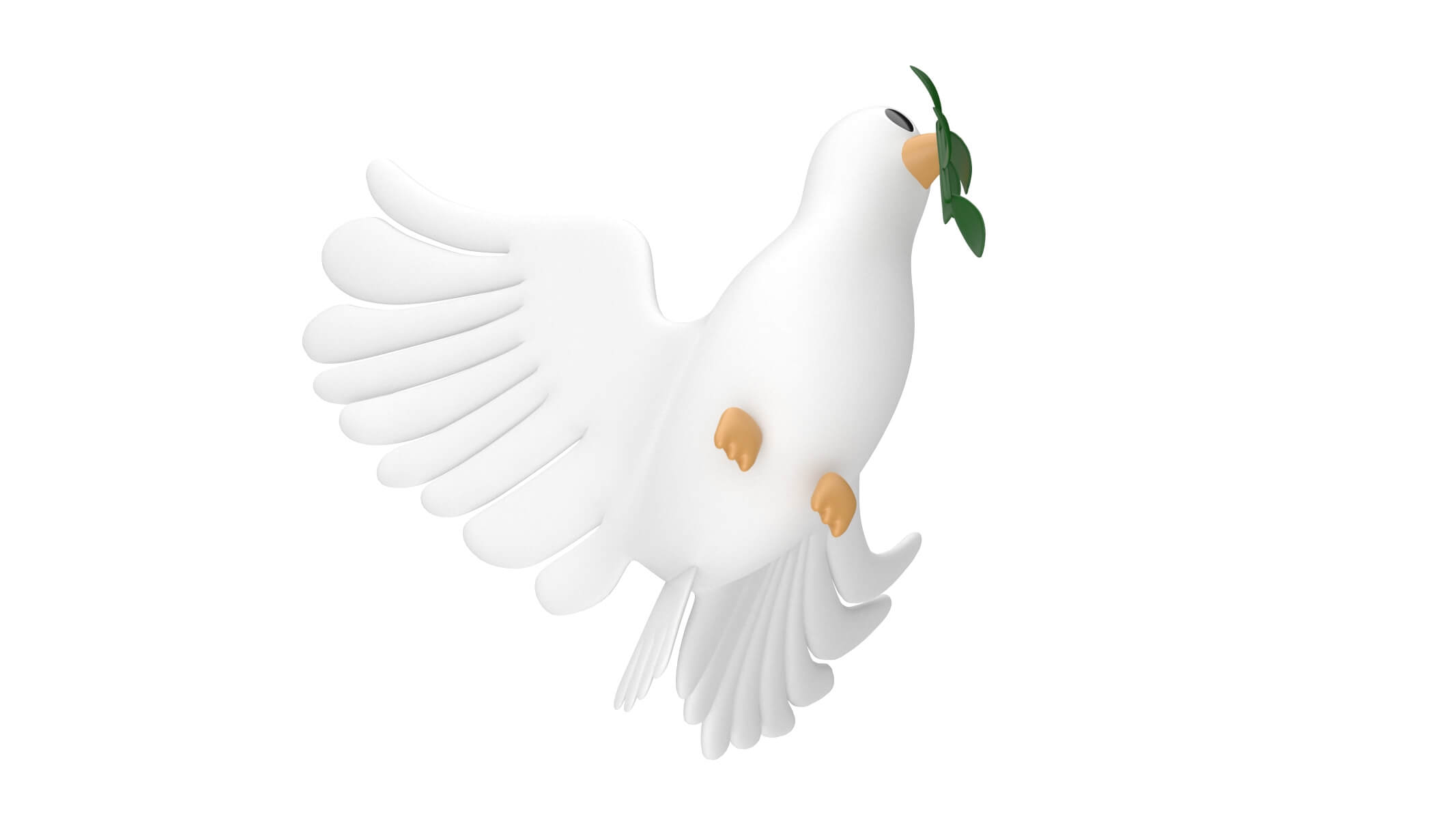 Whatsapp Dove of Peace Emoji 3D Model by frezzy