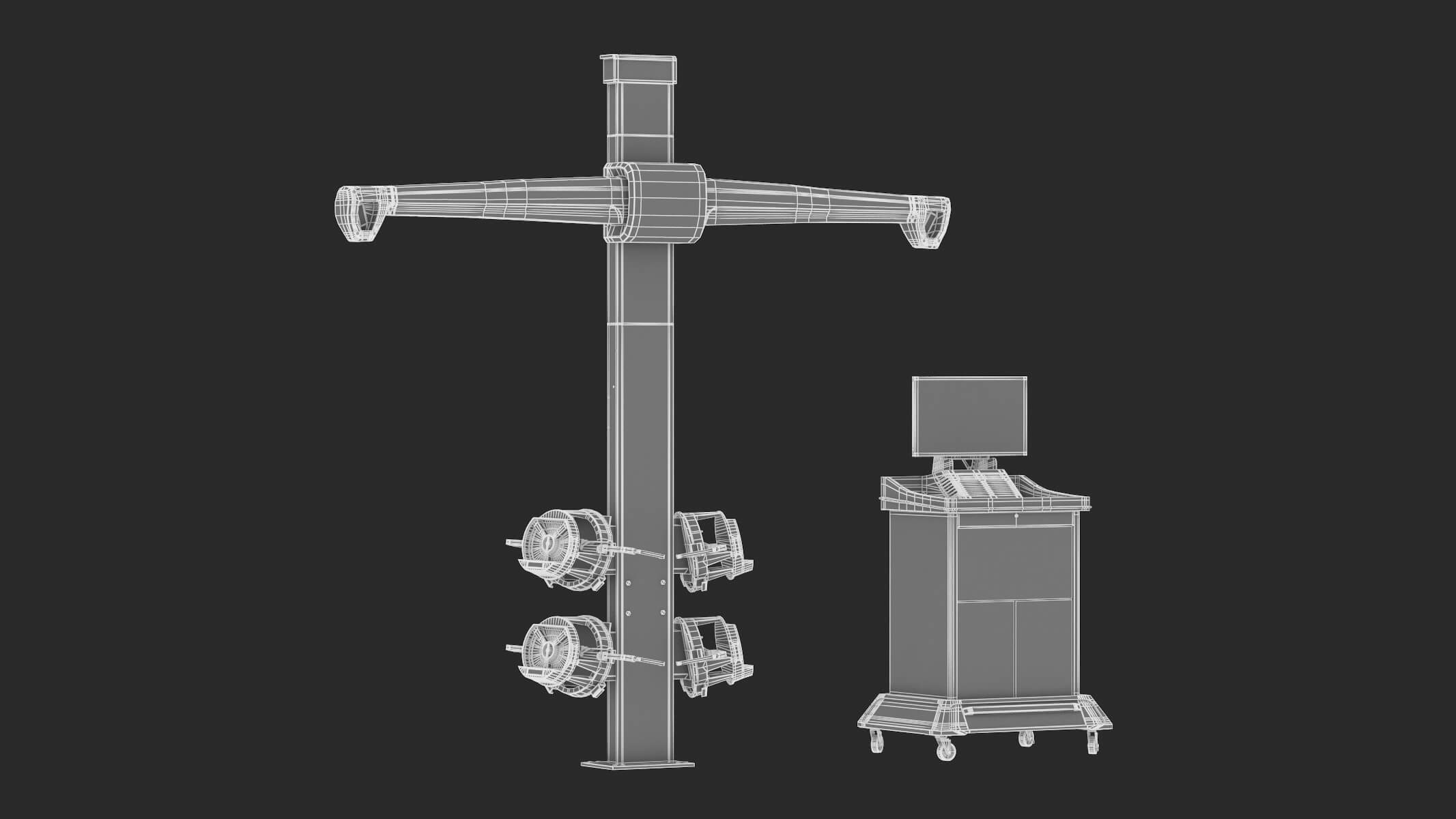 Wheel Alignment Machine 3d Model By Frezzy