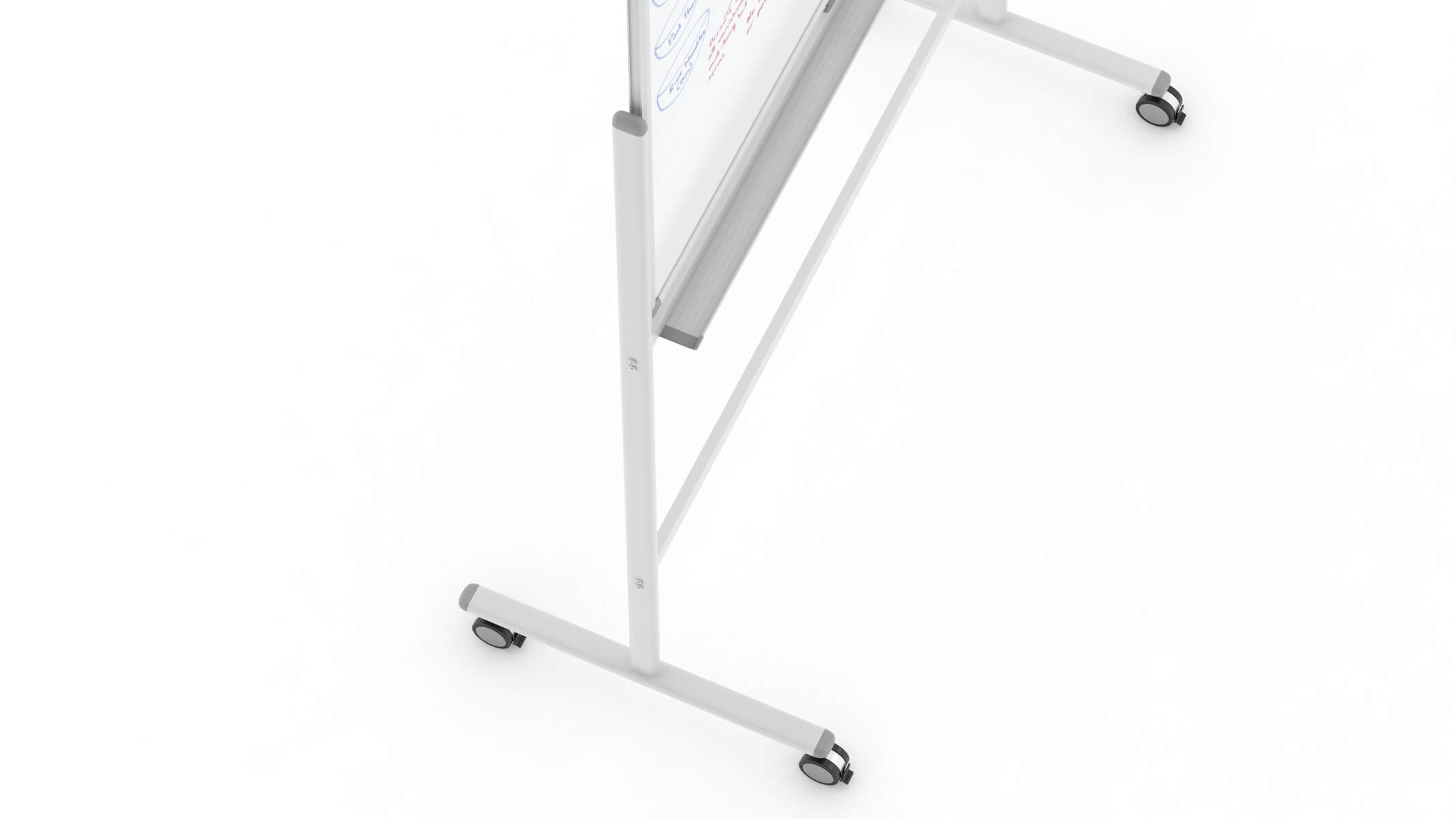Whiteboard With Rolling Stand 3D Model by frezzy