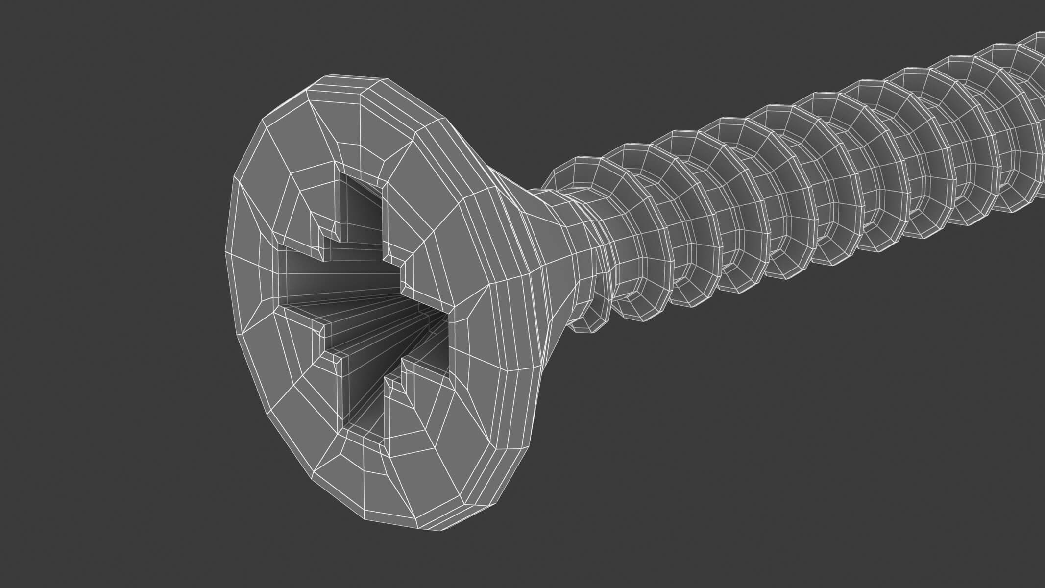 Wood Screw 3D Model by frezzy