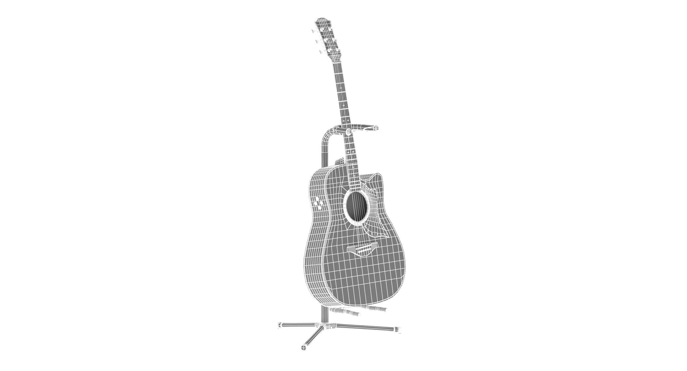 Yamaha Acoustic Guitar A5R ARE 3D Model by frezzy