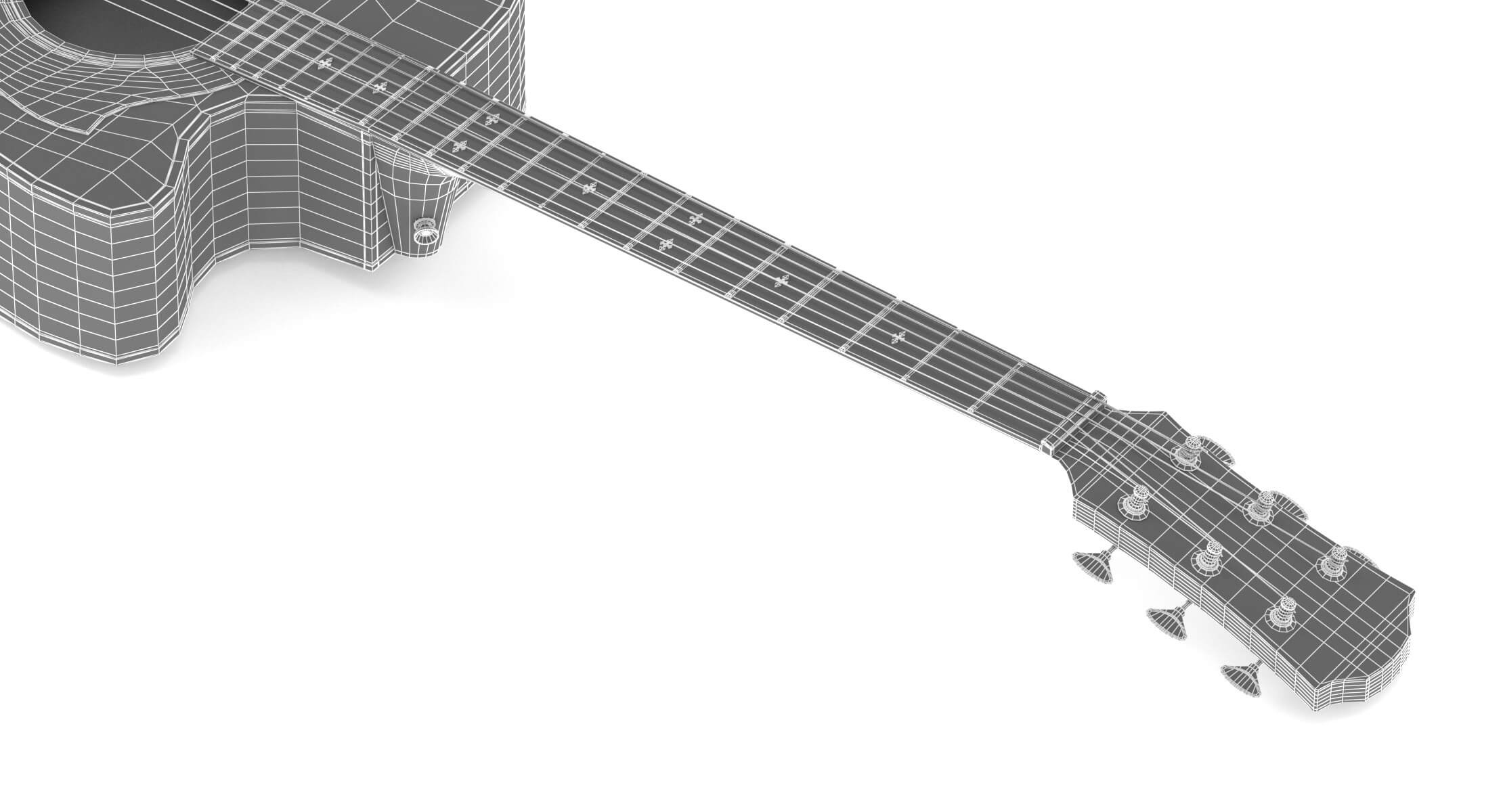 Yamaha Acoustic Guitar A5R ARE 3D Model by frezzy