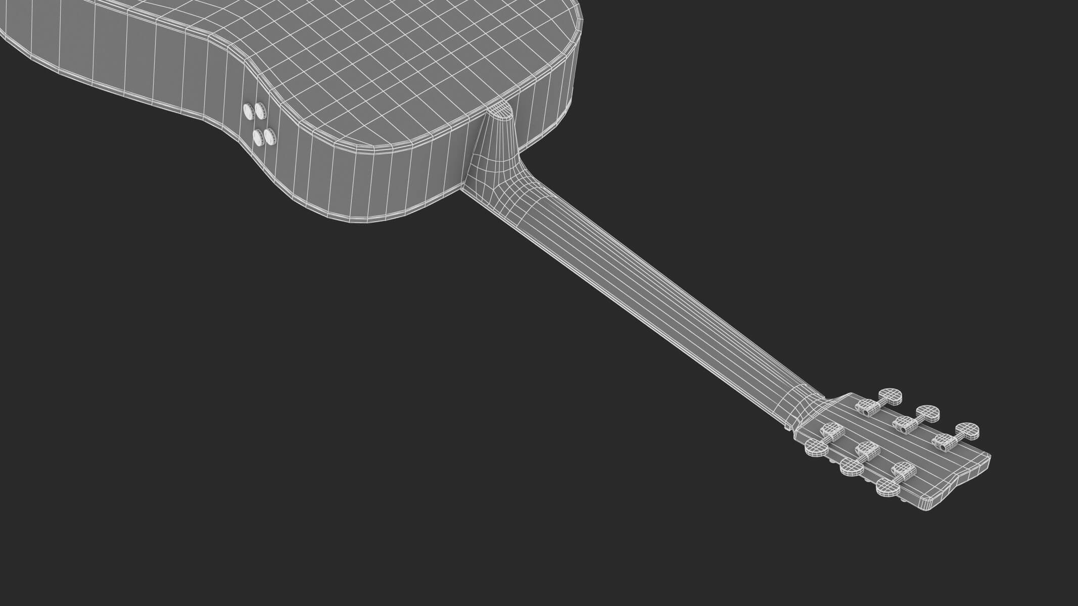 Yamaha Acoustic Guitar F830 3D Model by frezzy