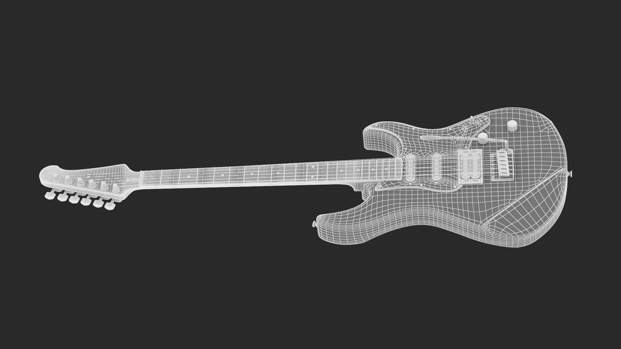 Yamaha Electric Guitar PAC112V 3D Model by frezzy