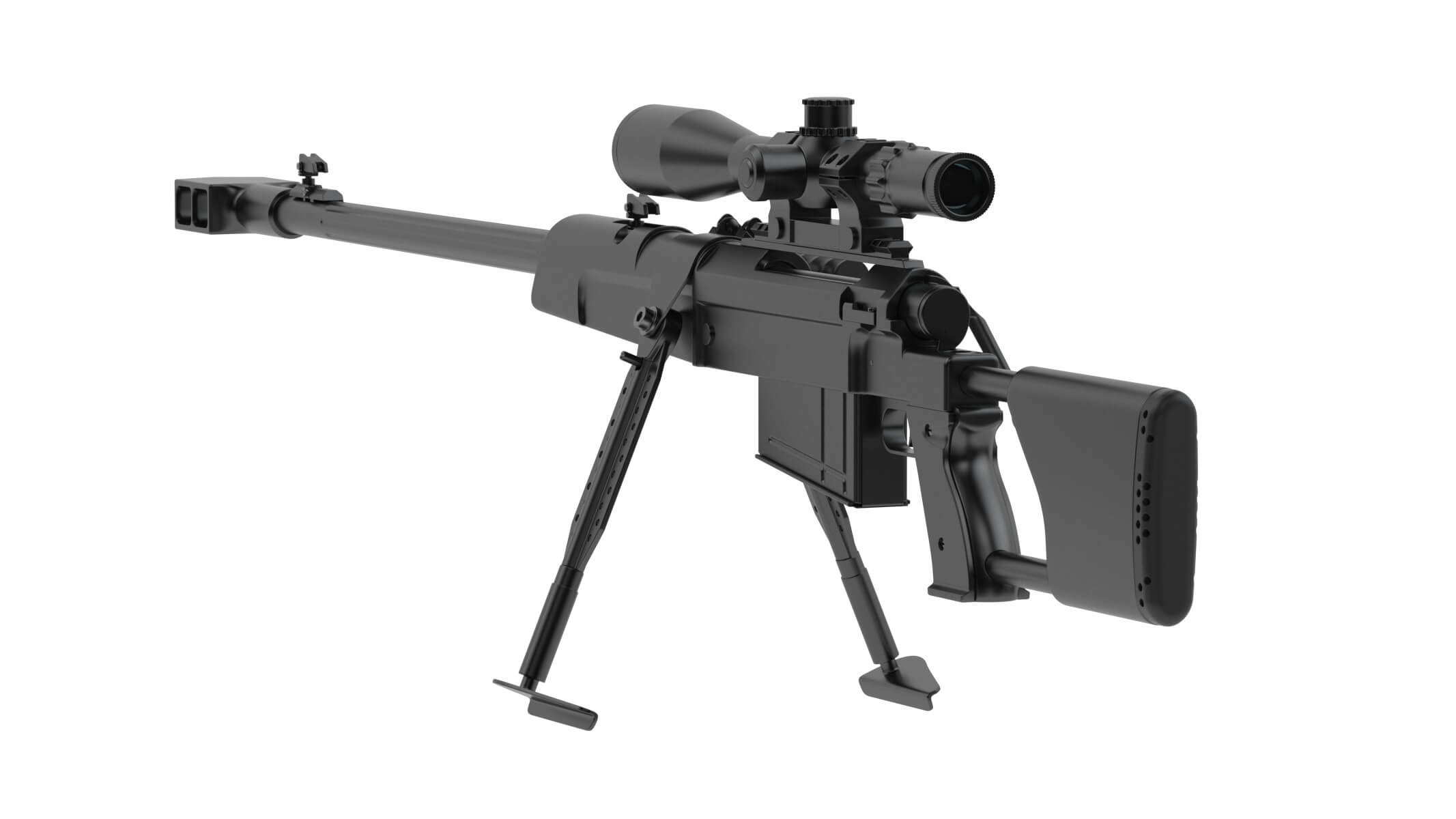 Terramark Rifle Zastava M93 Black Arrow Anti-Materiel Rifle 3D Model by frezzy