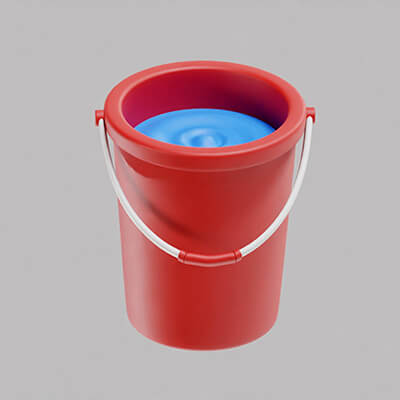 Water Bucket Model Water Bucket - 3D Model by fuhuj