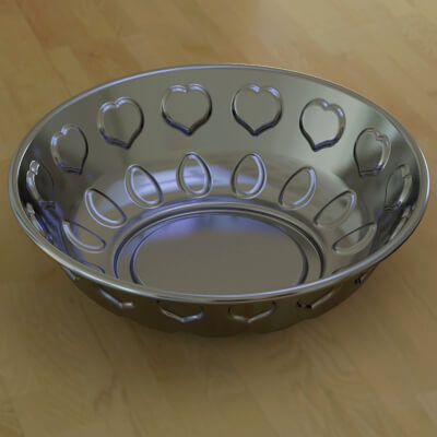 Bowl With Heart Pattern