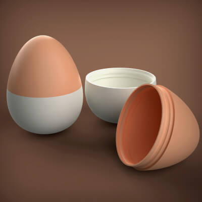 Egg Shaped Container