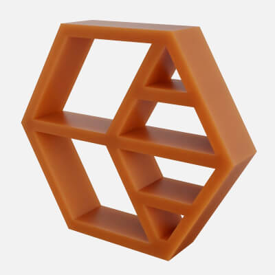 Hexagonal Wall Shelf