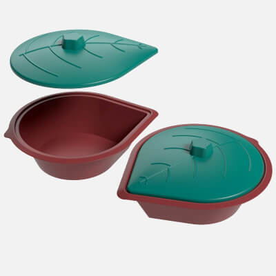 Leaf Shaped Box with Lid
