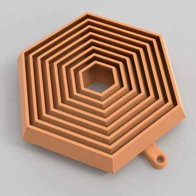 Printable Hexagonal Keychain