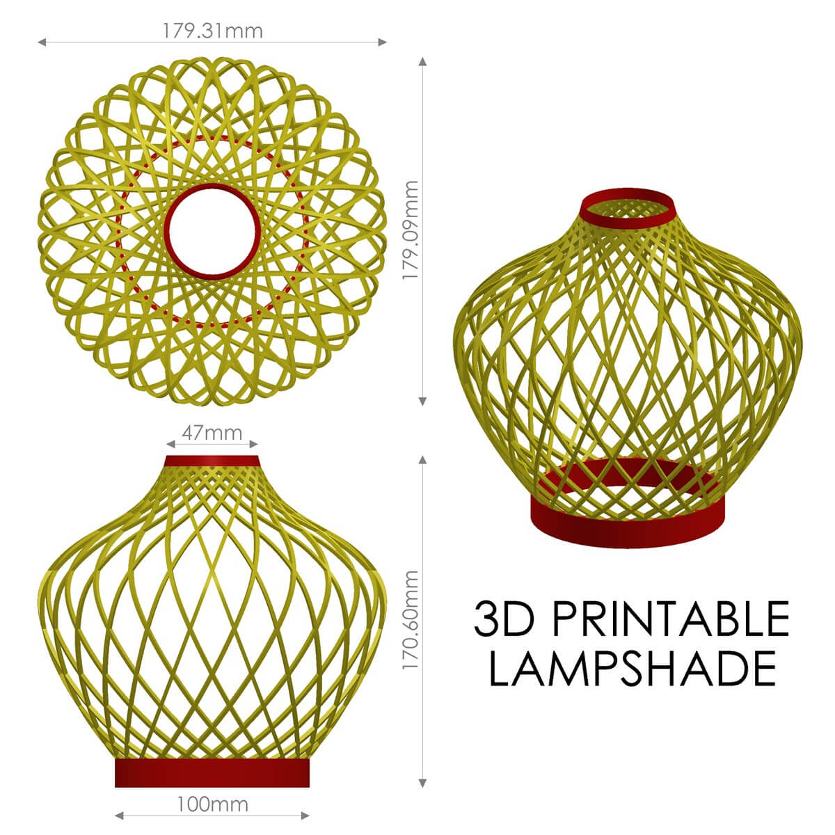 Printable Lampshade 3D Model By Furqan03 Printable Lampshade 3D Model By Furqan03