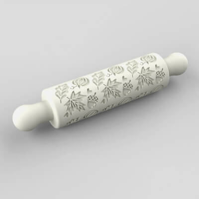 Rolling Pin with Embossed Pattern