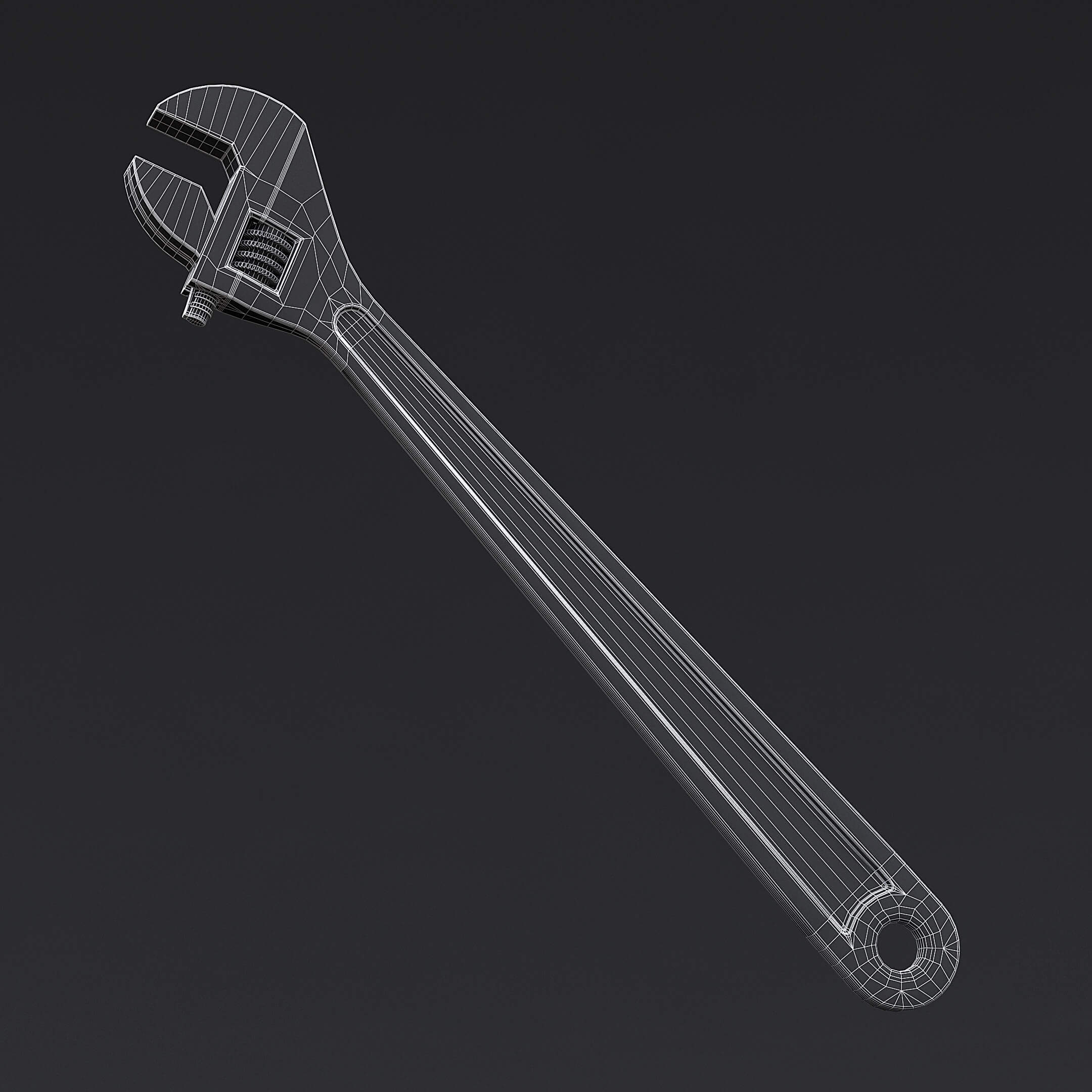 Adjustable Wrench 3D Model by fusemesh
