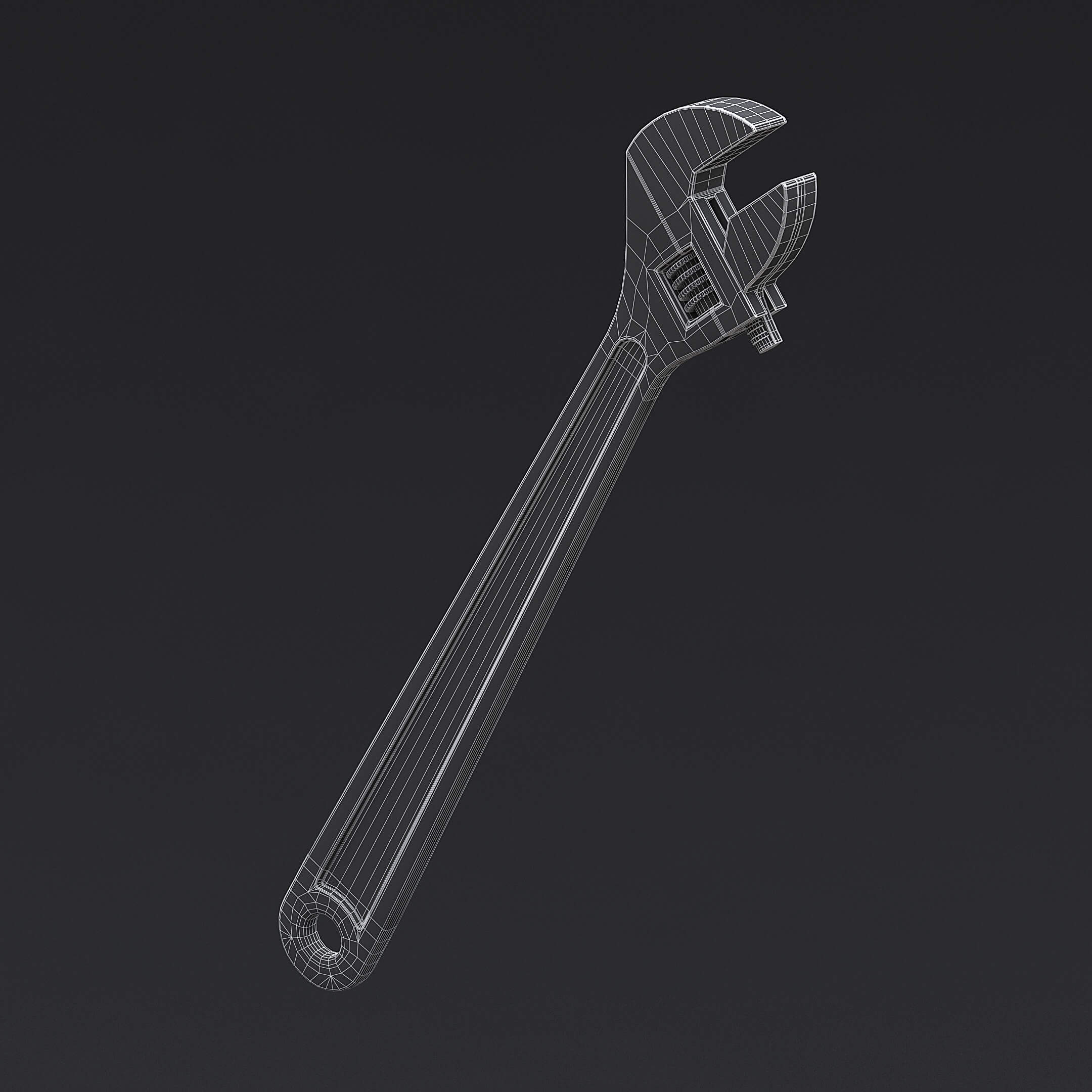 Adjustable Wrench 3D Model by fusemesh