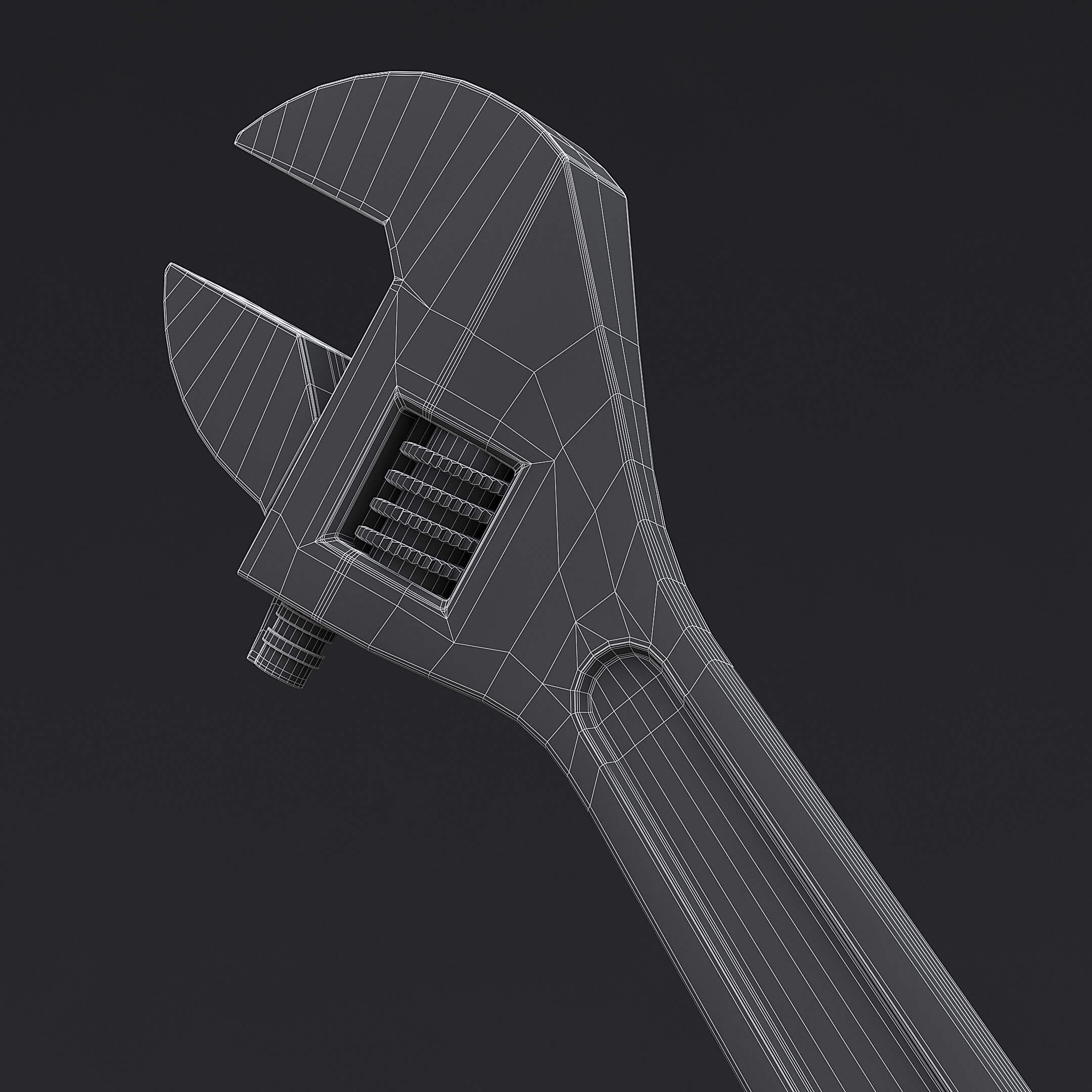 Adjustable Wrench 3D Model by fusemesh