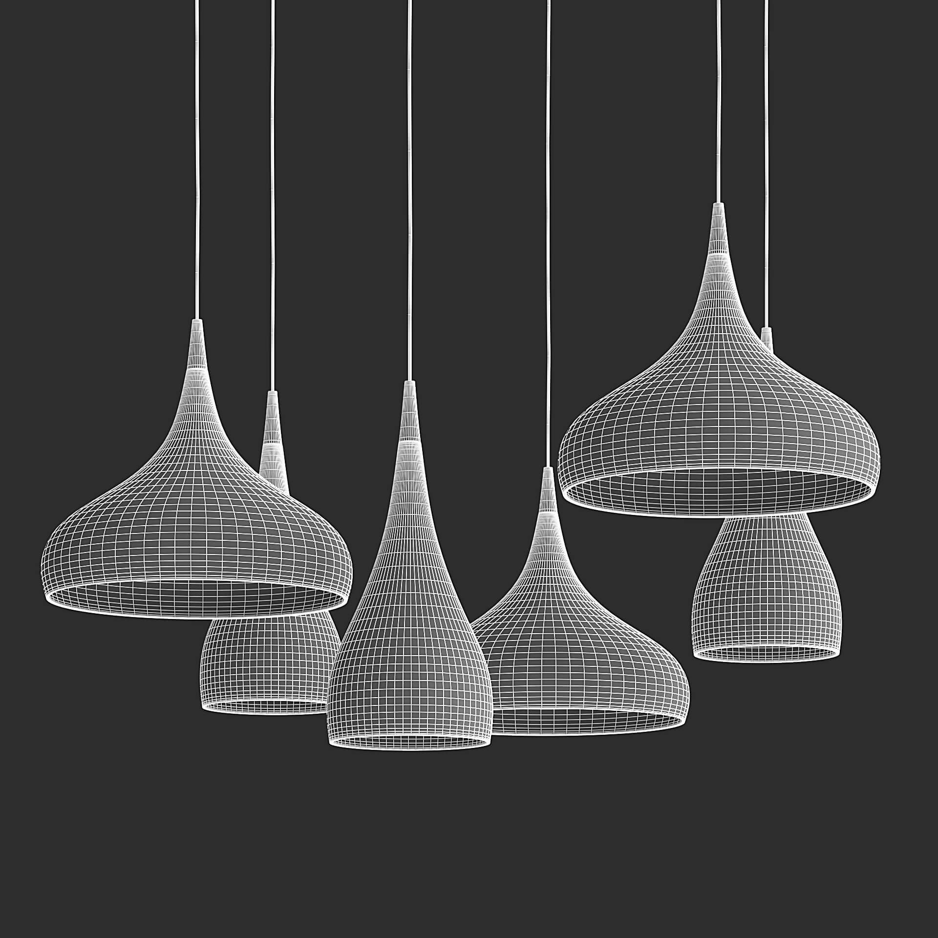 Hanging Ceiling Lamp 3D Model by fusemesh