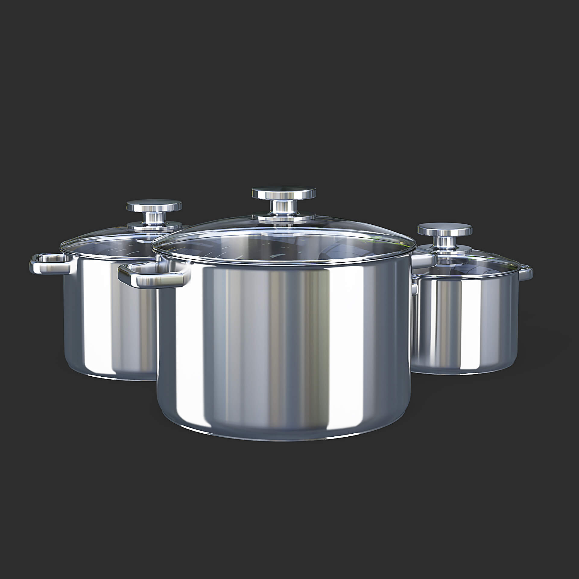 Kitchen Pots - 3D Model by fusemesh