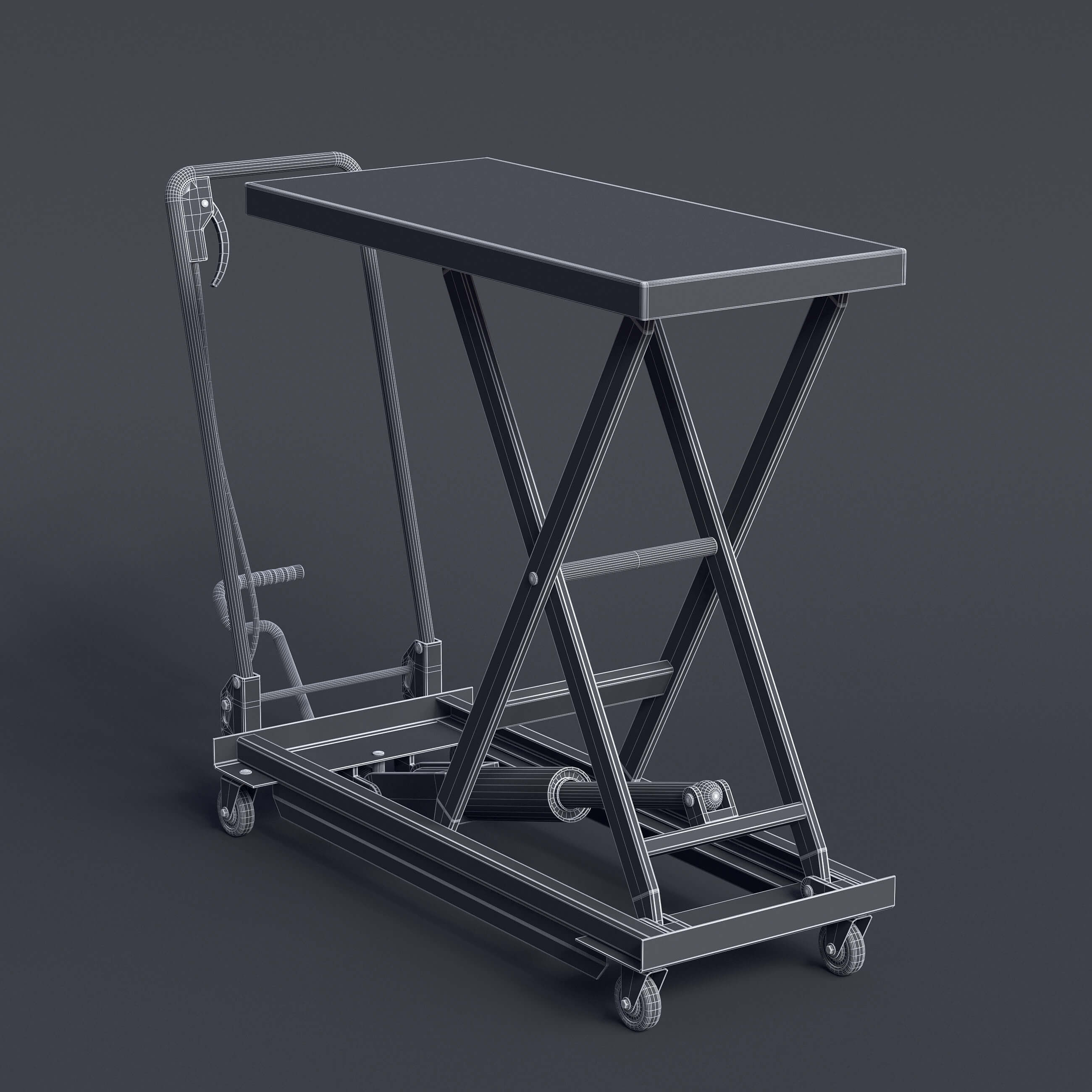 Scissor Lift Table II 3D Model by fusemesh
