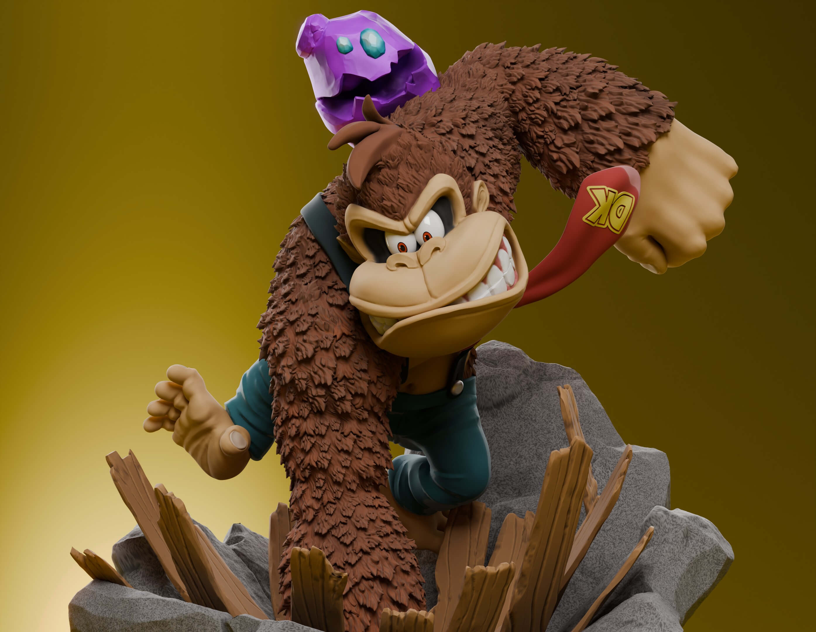Donkey Kong Bonanza Figure 3D Render, Digital Art by GabrielAira
