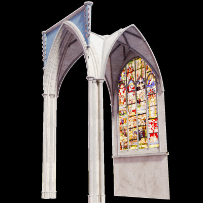 Gothic Nave Stained Glass Bottom