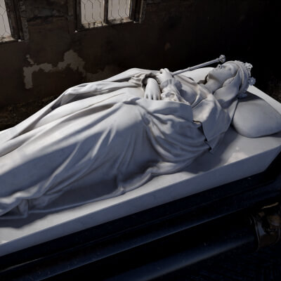 Marble Tomb of Queen Isabel with Removable Lid