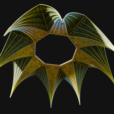 Medieval Church Ceiling Octagon Base Only