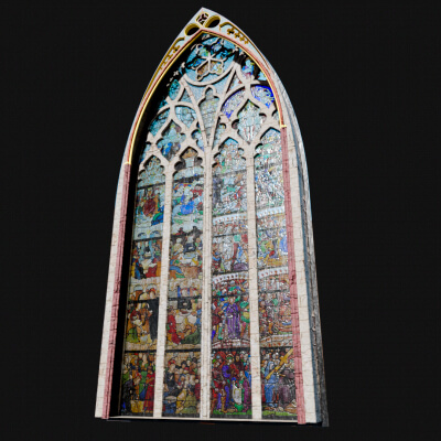 Medieval Church Stained Glass Only