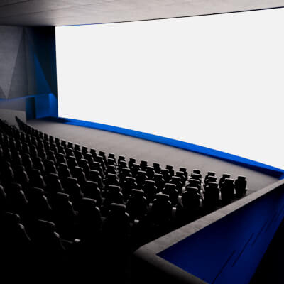 Modern High-Tech Cinema Movie Theater