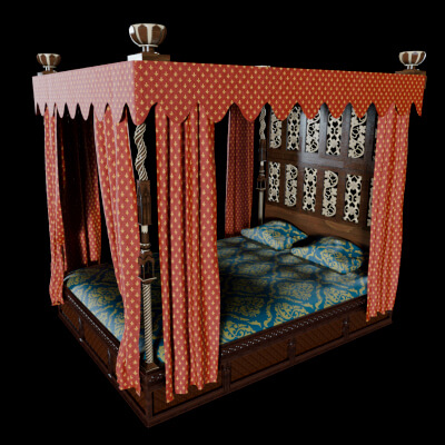 Royal Medieval Canopy Bed