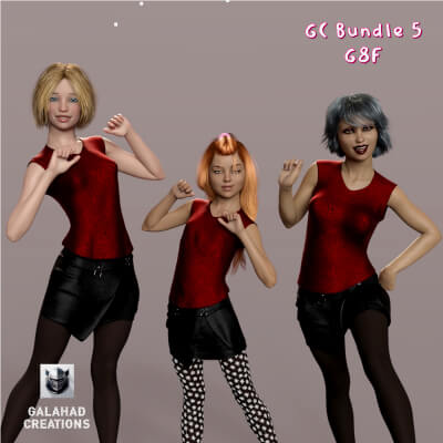 Bundle 5 Teen Girls 7 9 and 10 Character Morphs for G8F
