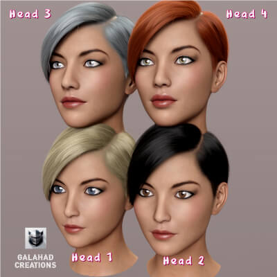 GC 4 Head Morphs Vol 1 for G8F