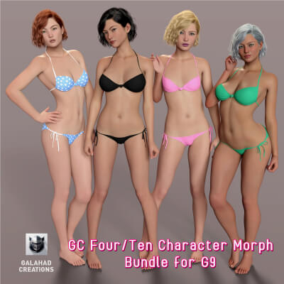 GC Four/Ten Character Morphs Bundle for Genesis 9
