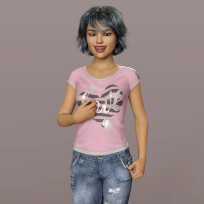GC Teen Girl 1 Character Morph for G8F