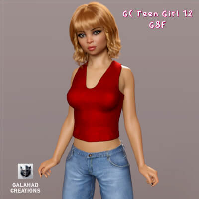 GC Teen Girl 12 Character Morph for G8F