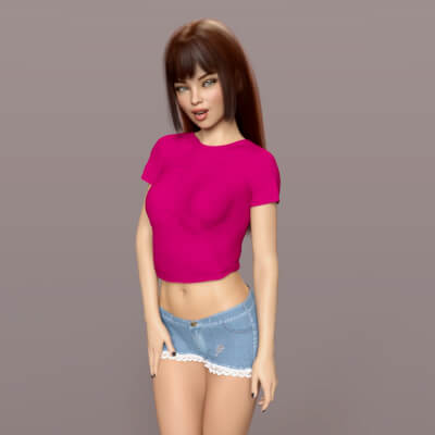 GC Teen Girl 5 Character Morph for G8F