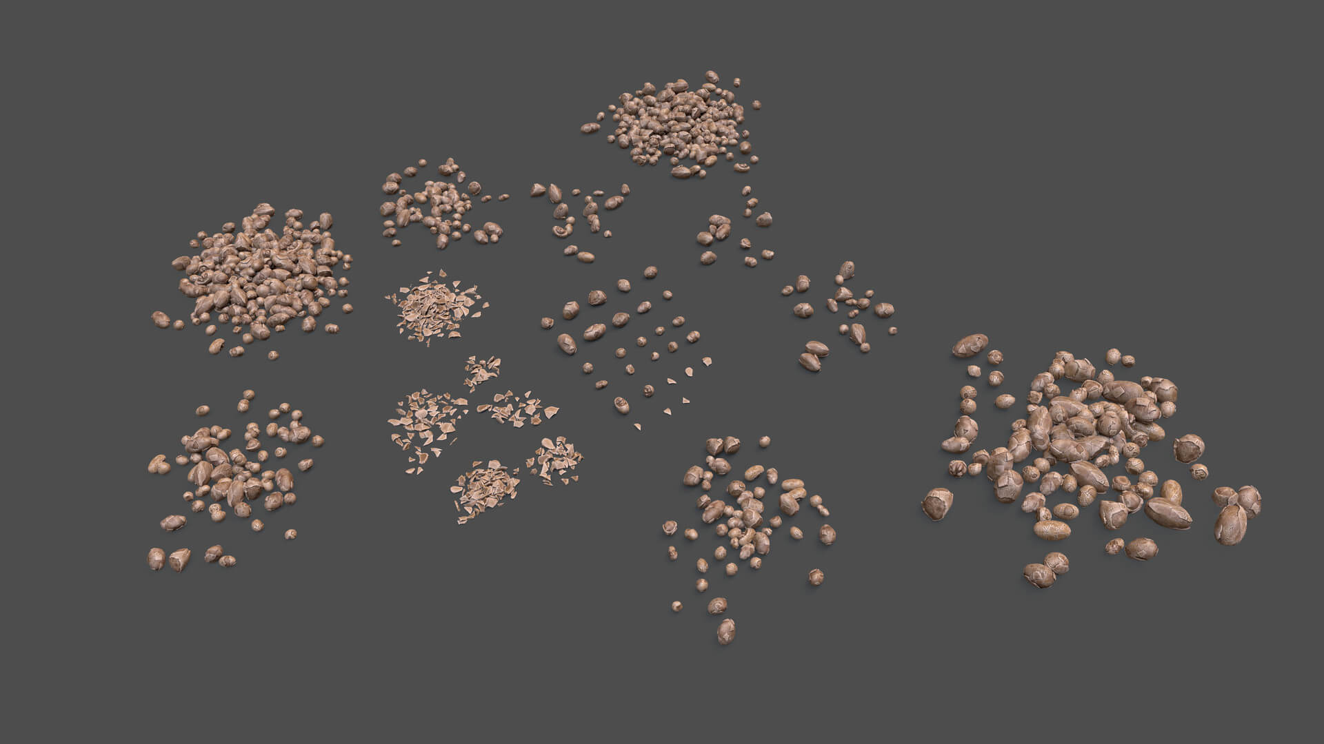 Fossil Eggs Collection 3D Model by GameReady Studios