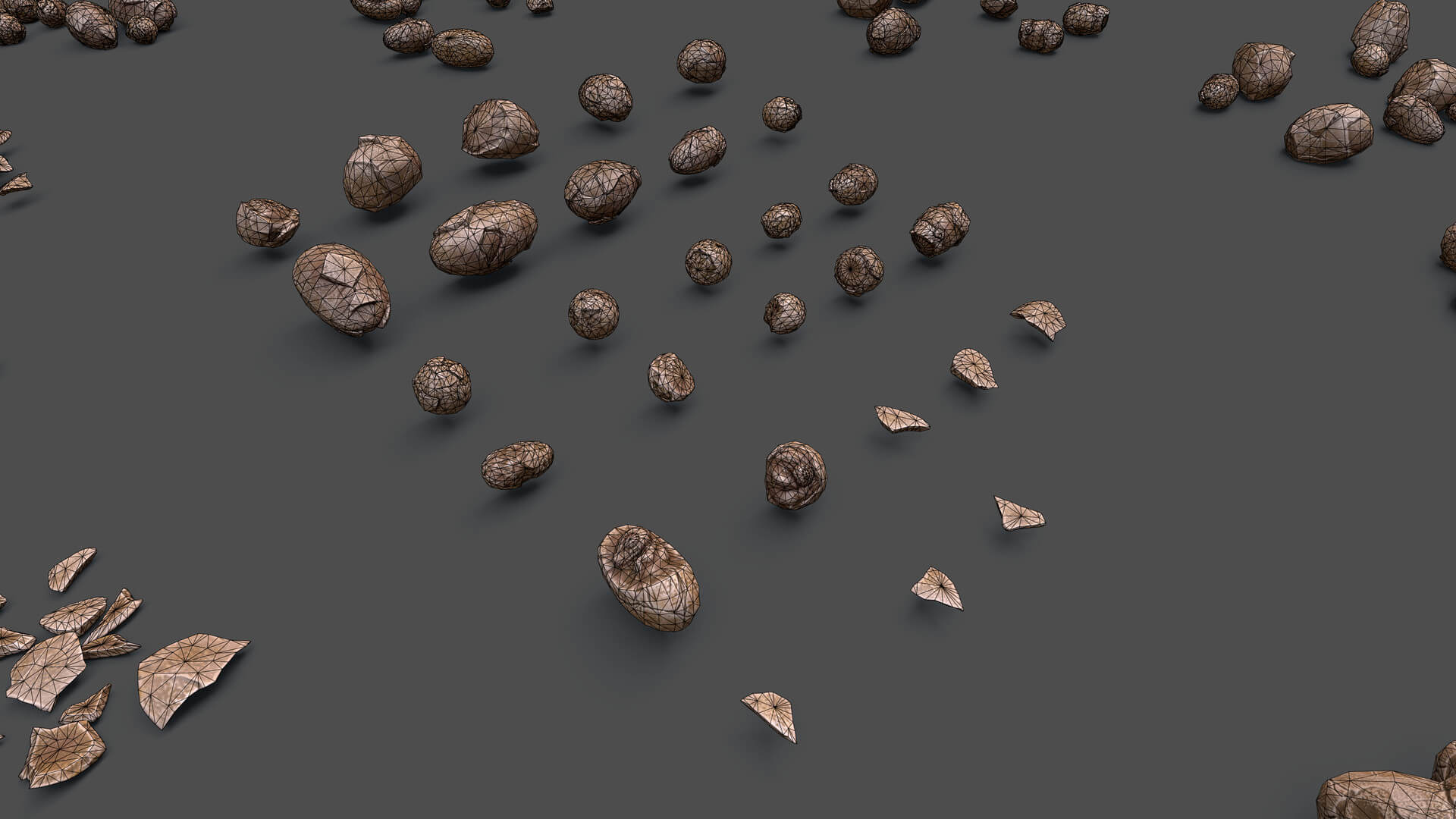 Fossil Eggs Collection 3D Model by GameReady Studios