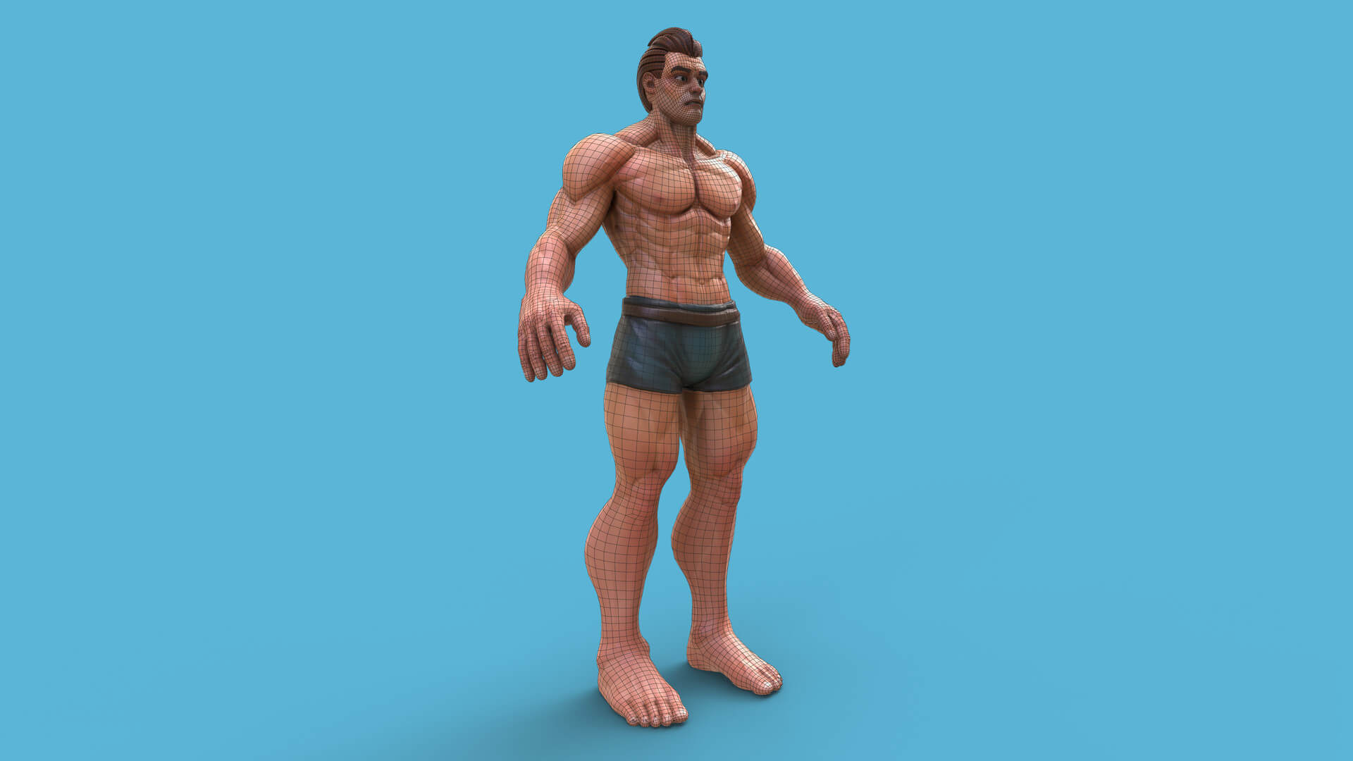 Heavy Stylized Male - 3D Model by Game-Ready Studios